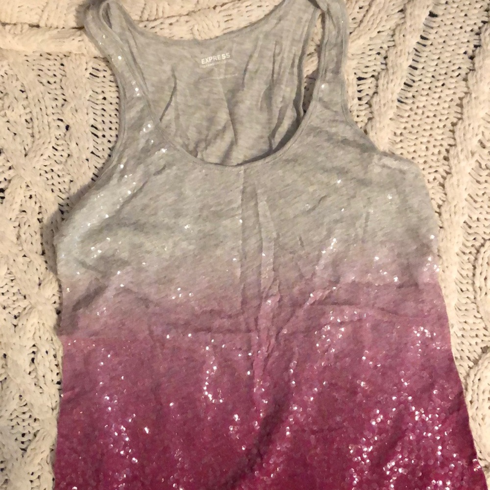 Express Ombré Sequined Tank